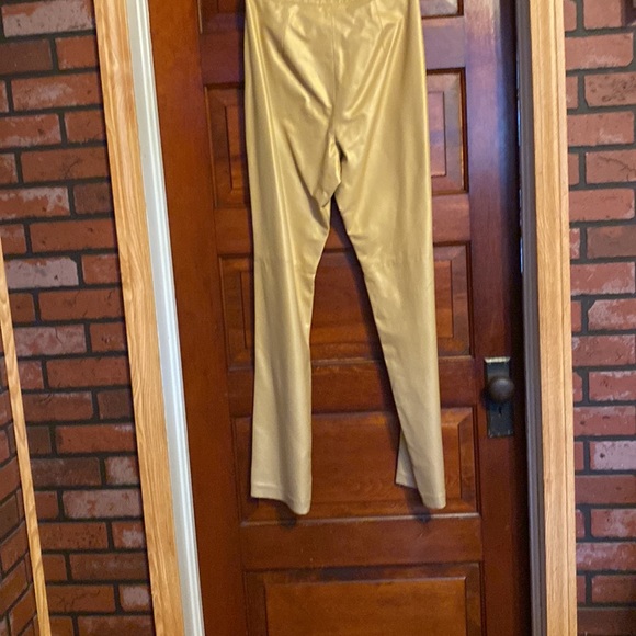 Vintage gold leather pants - Picture 2 of 5